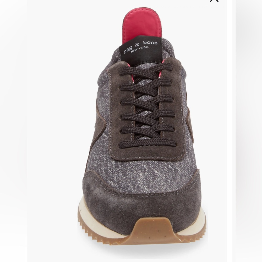 rag & bone Gray & Brown Women's Runner Sneakers with Red Lining - Picture 4 of 15